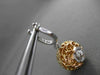 ANTIQUE 5.16CT DIAMOND 18KT TWO TONE GOLD FILIGREE DOUBLE SIDED HANGING EARRINGS