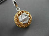 ANTIQUE 5.16CT DIAMOND 18KT TWO TONE GOLD FILIGREE DOUBLE SIDED HANGING EARRINGS