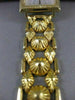 ANTIQUE WIDE 21K & 14K YELLOW GOLD JULES JERGENSON SWISS WATCH 18MM 7.75" #20176