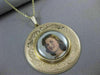 ANTIQUE LARGE 14KT YELLOW GOLD VICTORIAN FILIGREE PENDANT WITH PICTURE #22516
