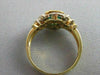 ANTIQUE 1.71CTW DIAMOND EMERALD 18K YELLOW GOLD BEZEL CHANNEL COCKTAIL RING #231