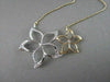 ANTIQUE LARGE TWO TONE 18KT FLOWER DIAMOND NECKLACE BEAUTIFUL ONE OF A KIND!!!