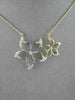 ANTIQUE LARGE TWO TONE 18KT FLOWER DIAMOND NECKLACE BEAUTIFUL ONE OF A KIND!!!