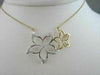 ANTIQUE LARGE TWO TONE 18KT FLOWER DIAMOND NECKLACE BEAUTIFUL ONE OF A KIND!!!