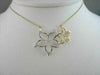 ANTIQUE LARGE TWO TONE 18KT FLOWER DIAMOND NECKLACE BEAUTIFUL ONE OF A KIND!!!