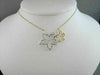 ANTIQUE LARGE TWO TONE 18KT FLOWER DIAMOND NECKLACE BEAUTIFUL ONE OF A KIND!!!