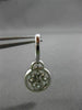 ANTIQUE 1.53CT PINK SAPPHIRE & DIAMOND 18KT WHITE GOLD FLOWER HANGING EARRINGS