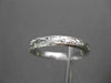 ANTIQUE 14KT WHITE GOLD 3D FLORAL FILIGREE WEDDING ANNIVERSARY RING 2mm #18938