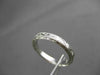 ANTIQUE 14KT WHITE GOLD 3D FLORAL FILIGREE WEDDING ANNIVERSARY RING 2mm #18938