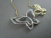 ANTIQUE 18KT WHITE & YELLOW DOUBLE BUTTERFLY DIAMOND NECKLACE