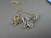 ANTIQUE 18KT WHITE & YELLOW DOUBLE BUTTERFLY DIAMOND NECKLACE