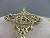 ANTIQUE DIAMOND PEARL 14K YELLOW GOLD OPEN FILIGREE VICTORIAN PIN PENDANT #2360