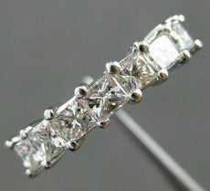 ESTATE .91CT DIAMOND 14KT WHITE GOLD 3D 7 STONE WEDDING ANNIVERSARY RING #19485
