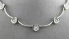 ANTIQUE ROUND .50CT DIAMOND 14KT WHITE GOLD 5 STONE PEAR ITALIAN NECKLACE #1809
