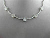 ANTIQUE ROUND .50CT DIAMOND 14KT WHITE GOLD 5 STONE PEAR ITALIAN NECKLACE #1809
