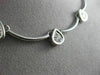 ANTIQUE ROUND .50CT DIAMOND 14KT WHITE GOLD 5 STONE PEAR ITALIAN NECKLACE #1809