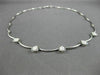 ANTIQUE ROUND .50CT DIAMOND 14KT WHITE GOLD 5 STONE PEAR ITALIAN NECKLACE #1809