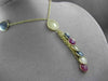 ANTIQUE 36.0CT EXTRA FACET MULTI COLOR SAPPHIRE 14KT YELLOW GOLD LARIAT NECKLACE
