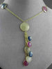 ANTIQUE 36.0CT EXTRA FACET MULTI COLOR SAPPHIRE 14KT YELLOW GOLD LARIAT NECKLACE