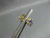 ESTATE LARGE 1.07CT AAA OVAL TANZANITE 14KT YELLOW GOLD STUD EARRING 6mm #20314