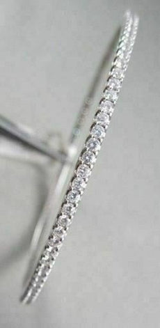 ANTIQUE NARROW 2.54CT DIAMOND 18KT WHITE GOLD 2MM WIDE BANGLE SIMPLE & BEAUTIFUL