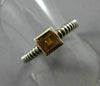 ESTATE .50CT AAA CITRINE 925 SILVER & 14KT GOLD 3D SQUARE SOLITAIRE RING #22033