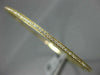 .83CT DIAMOND 18KT YELLOW GOLD 3D 2mm CLASSIC ETERNITY MILGRAIN BANGLE BRACELET