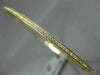 .83CT DIAMOND 18KT YELLOW GOLD 3D 2mm CLASSIC ETERNITY MILGRAIN BANGLE BRACELET