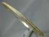 .83CT DIAMOND 18KT YELLOW GOLD 3D 2mm CLASSIC ETERNITY MILGRAIN BANGLE BRACELET