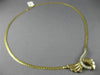 ANTIQUE .55CT DIAMOND 14KT WHITE & YELLOW GOLD 3D BOW FLAT SWIRL NECKLACE 1#7227