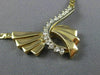 ANTIQUE .55CT DIAMOND 14KT WHITE & YELLOW GOLD 3D BOW FLAT SWIRL NECKLACE 1#7227