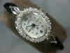 ANTIQUE LADY HAMILTON .35CT OLD MINE DIAMOND 14KT WHITE GOLD OVAL WATCH #20312