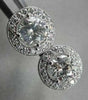 ANTIQUE 1.40CT 3D ROUND DIAMOND FILIGREE 14KT WHITE GOLD EARRINGS ONE OF A KIND!