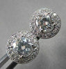 ANTIQUE 1.40CT 3D ROUND DIAMOND FILIGREE 14KT WHITE GOLD EARRINGS ONE OF A KIND!