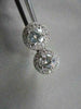 ANTIQUE 1.40CT 3D ROUND DIAMOND FILIGREE 14KT WHITE GOLD EARRINGS ONE OF A KIND!