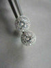 ANTIQUE 1.40CT 3D ROUND DIAMOND FILIGREE 14KT WHITE GOLD EARRINGS ONE OF A KIND!