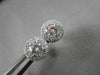 ANTIQUE 1.40CT 3D ROUND DIAMOND FILIGREE 14KT WHITE GOLD EARRINGS ONE OF A KIND!