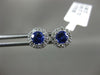 ESTATE 1.25CT DIAMOND & AAA TANZANITE 14KT YELLOW GOLD OVAL FLOWER STUD EARRINGS