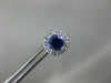 ESTATE 1.25CT DIAMOND & AAA TANZANITE 14KT YELLOW GOLD OVAL FLOWER STUD EARRINGS