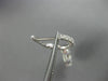 LARGE 14KT WHITE GOLD HUGGIE HANGING EARRINGS. 3D FLOWER OCTAGON DESIGN