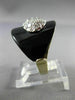 ANTIQUE WIDE .40CT DIAMOND & AAA ONYX 14K TWO TONE GOLD CLASSIC OVAL RING #26358