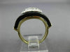ANTIQUE WIDE .40CT DIAMOND & AAA ONYX 14K TWO TONE GOLD CLASSIC OVAL RING #26358