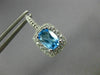 ESTATE 3.31CT CZ & AAA BLUE TOPAZ 14KT WHITE GOLD 3D LEVERBACK HANGING EARRINGS