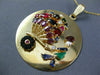 ANTIQUE 10.15CT DIAMOND & AAA GEM 14KT YELLOW GOLD 3D CIRCULAR FUN PENDANT #1971