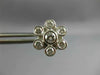 ANTIQUE LARGE 1.14CT DIAMOND 14KT WHITE GOLD FLOWER CLUSTER BEZEL EARRINGS #1958