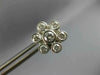ANTIQUE LARGE 1.14CT DIAMOND 14KT WHITE GOLD FLOWER CLUSTER BEZEL EARRINGS #1958