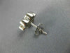 ANTIQUE LARGE 1.14CT DIAMOND 14KT WHITE GOLD FLOWER CLUSTER BEZEL EARRINGS #1958