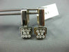 ESTATE .45CT DIAMOND 14KT WHITE GOLD SQUARE ETOILE HANGING HUGGIE EARRINGS #709