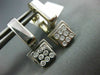 ESTATE .45CT DIAMOND 14KT WHITE GOLD SQUARE ETOILE HANGING HUGGIE EARRINGS #709