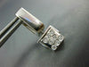 ESTATE .45CT DIAMOND 14KT WHITE GOLD SQUARE ETOILE HANGING HUGGIE EARRINGS #709